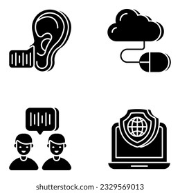 Pack of communication  Solid Icons

