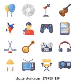 The pack consists of entertainment and hobbies in modern style. A simple yet creative pack must be in your collection. Here are the elements you really want hence. 