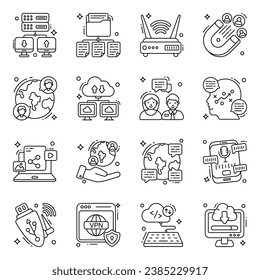 Pack of Conversation Flat Icons 


