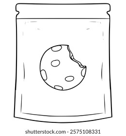 pack of cookie illustration hand drawn outline vector
