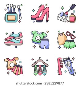 Pack of Cosmetology Flat Icons


