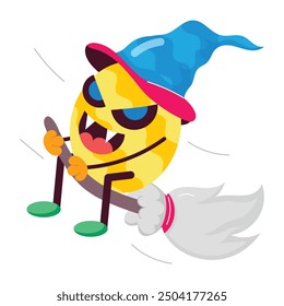 Pack of Creepy Elements Flat Style Stickers 

