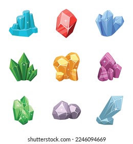 Paquete de Iconos 2d de Crystal Rocks 

