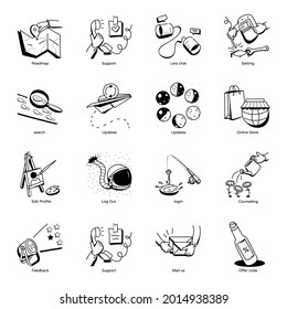 Paquete de Ilustraciones de Doodle de Asistencia al Cliente 
