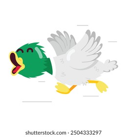 Pack of Cute Duckling Flat Stickers 

