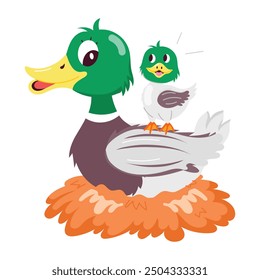 Pack of Cute Duckling Flat Stickers 

