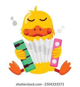 Pack of Cute Duckling Flat Stickers 


