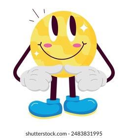 Pack of Cute Flat Cartoon Style Stickers 

