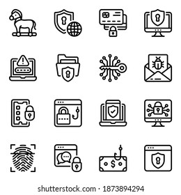 
Pack of Cybercrime Solid Icons