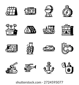Pack of Daily Use Line Style Icons 