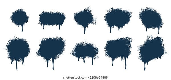 pack of dark blue splatter texture background vector 