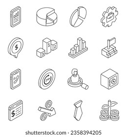 Pack of Data and Management line Icons
