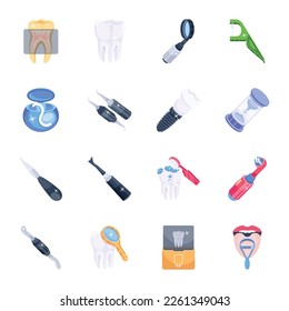 Pack of Dental 2D Icons 

