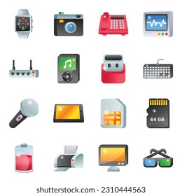 Pack of Devices Flat Icons 

