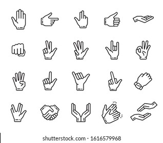 Similar Images, Stock Photos & Vectors of Hands collection line icon ...