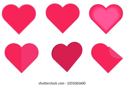 Pack of different heart designs