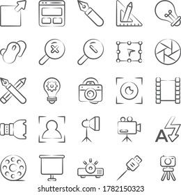 Pack of Digital Designing Line Icon Vectors 
