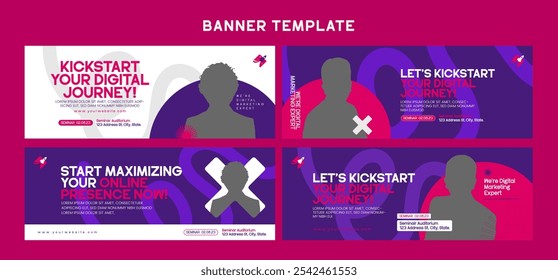 Paket mit Bannern für das digitale Marketing. Creative Banner Design Template.Web Banner.