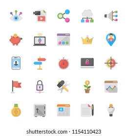 
Pack of Digital Marketing Flat Icon Vector
