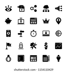 
Pack of Digital Marketing Glyph Icon Vector
