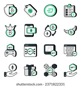 Pack of Digital Money vector Icons


