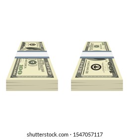Pack of dollars money vector design illustration isolated on white background