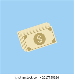 pack of dollars on a light background, funds, finance, business, vector illustration
