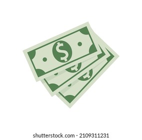 Pack of dollars. Vector illustration for web, mobile app in flat design. EPS 10