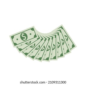 Pack of dollars. Vector illustration for web, mobile app in flat design. EPS 10