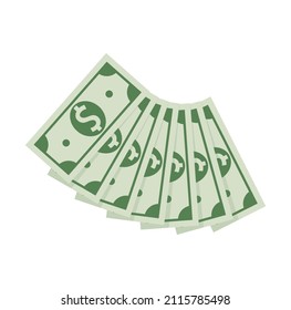 Pack of dollars. Vector illustration for web, mobile app in flat design. EPS 10
