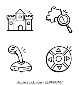 Pack of Doodle Icon Designs 

