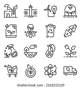 Pack of Eco Energy Doodle Icons

