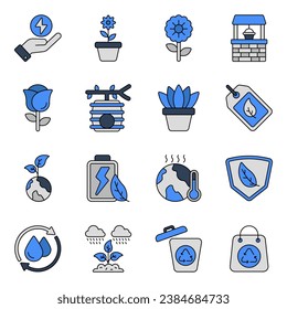Pack of Eco Flat Icons


