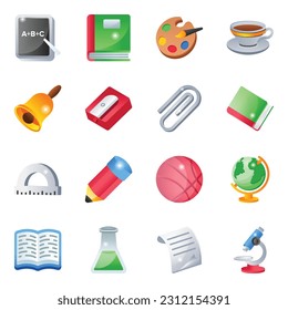Paket mit Bildungspaketen - Flachsymbole 
