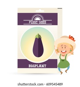 Pack of eggplant seeds
