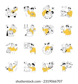 Pack of Eid ul Adha Sketchy Illustrations 

