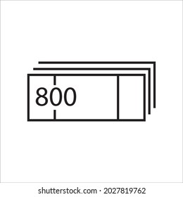 A pack of eight hundred bills. Thin lines