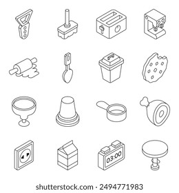 Pack of Electronics Linear  Icon 

