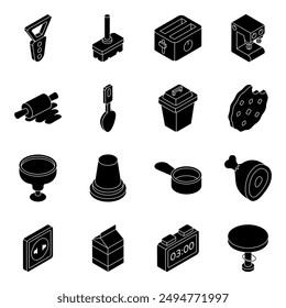 Pack of Electronics Solid Icon 

