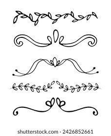 Pack of elegant hand drawn ornaments