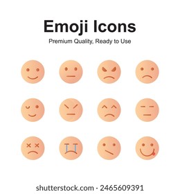 Pack of emoji icons in modern design style, ready to use and download