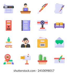 Pack of Equipment Flat Icons 
