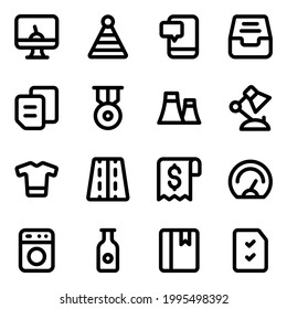 Paquete de iconos lineales del equipo