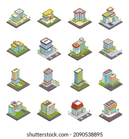Pack of Estate Isometric Icons 