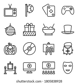 Pack of Events Line Icons 