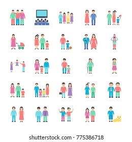 
Pack of Family Flat icon
