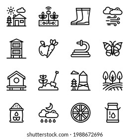 Pack of Farming Linear Icons 