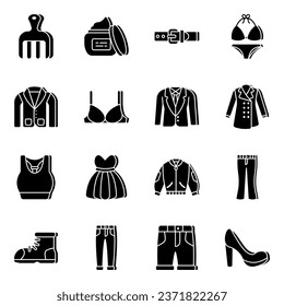 Pack of Fashion and Clothing vector Icons

