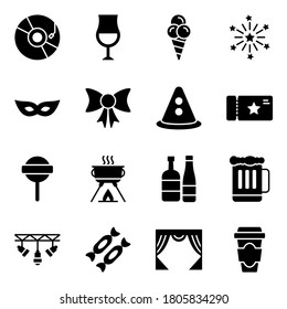 Pack of Festivals Solid Icons 