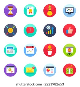 Pack of Finance Flat Icons

